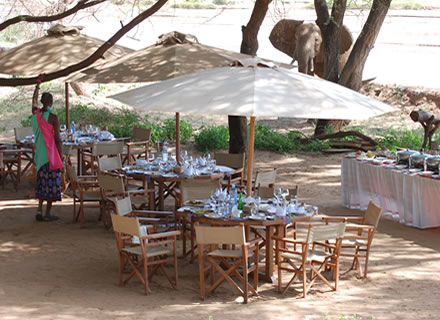 Outside dining