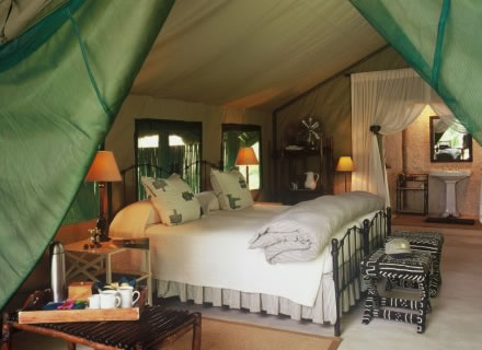 Luxury tent interior